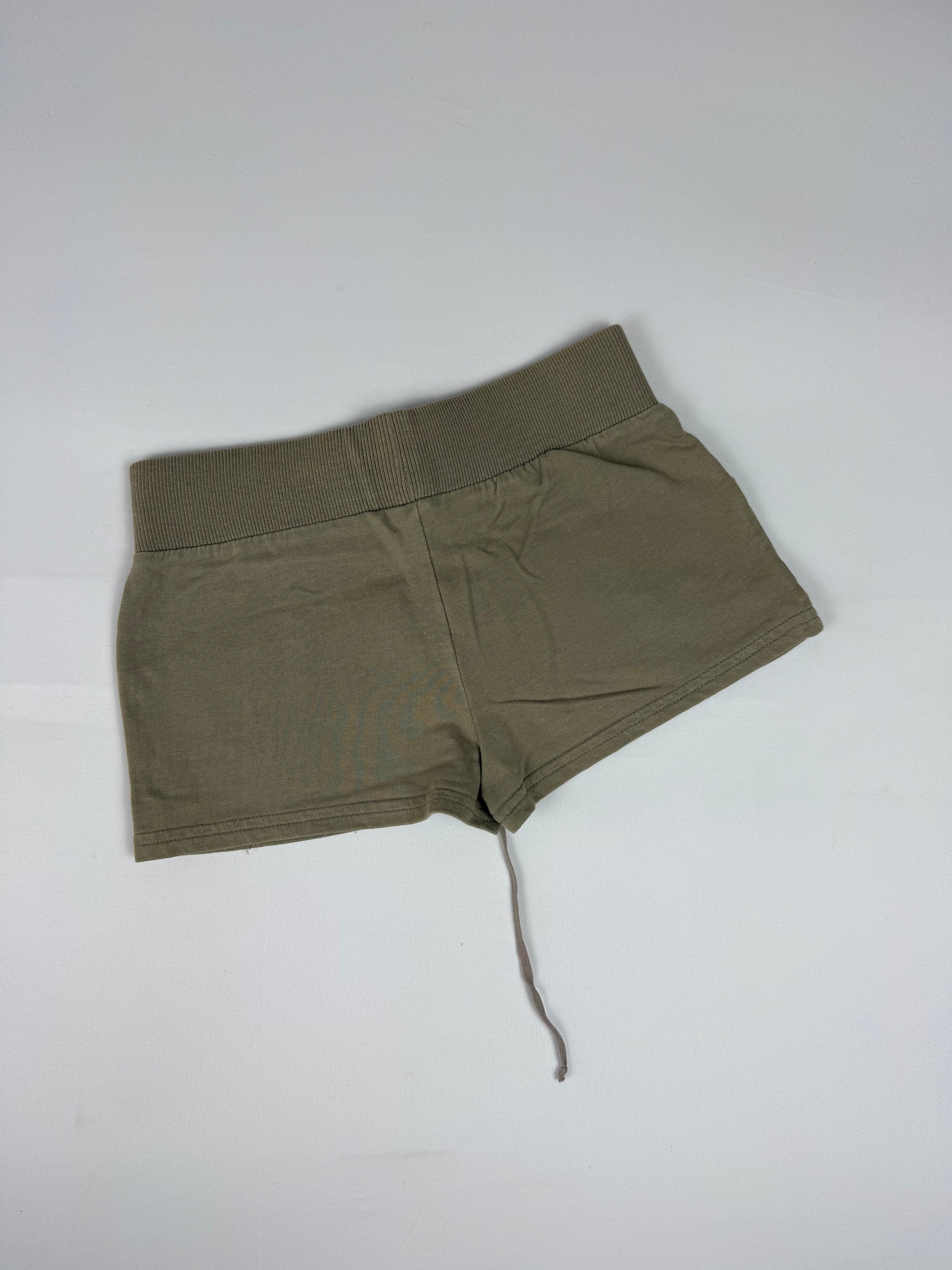 Khaki cotton mini short (XS)
