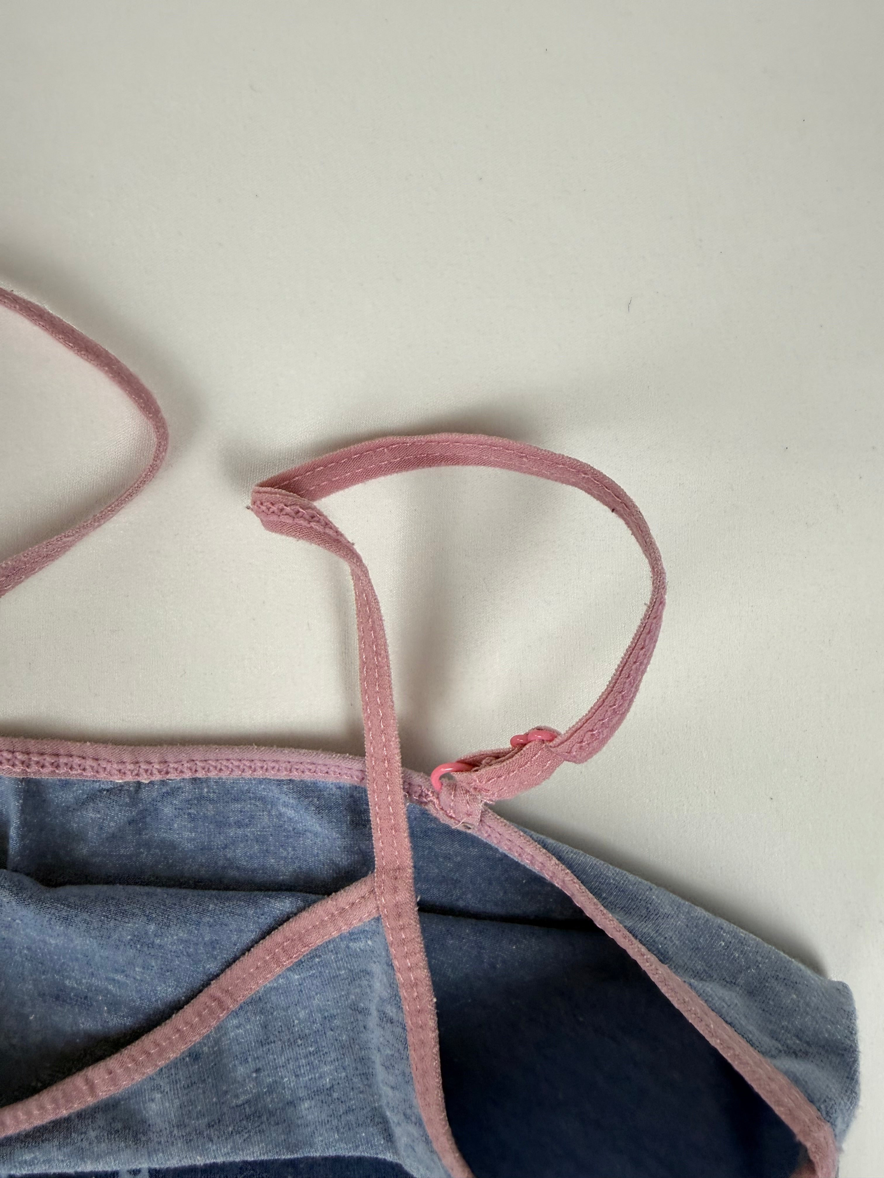Grey graphic cotton top (S)