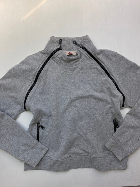 Grey zip up sweatshirt (S/M)
