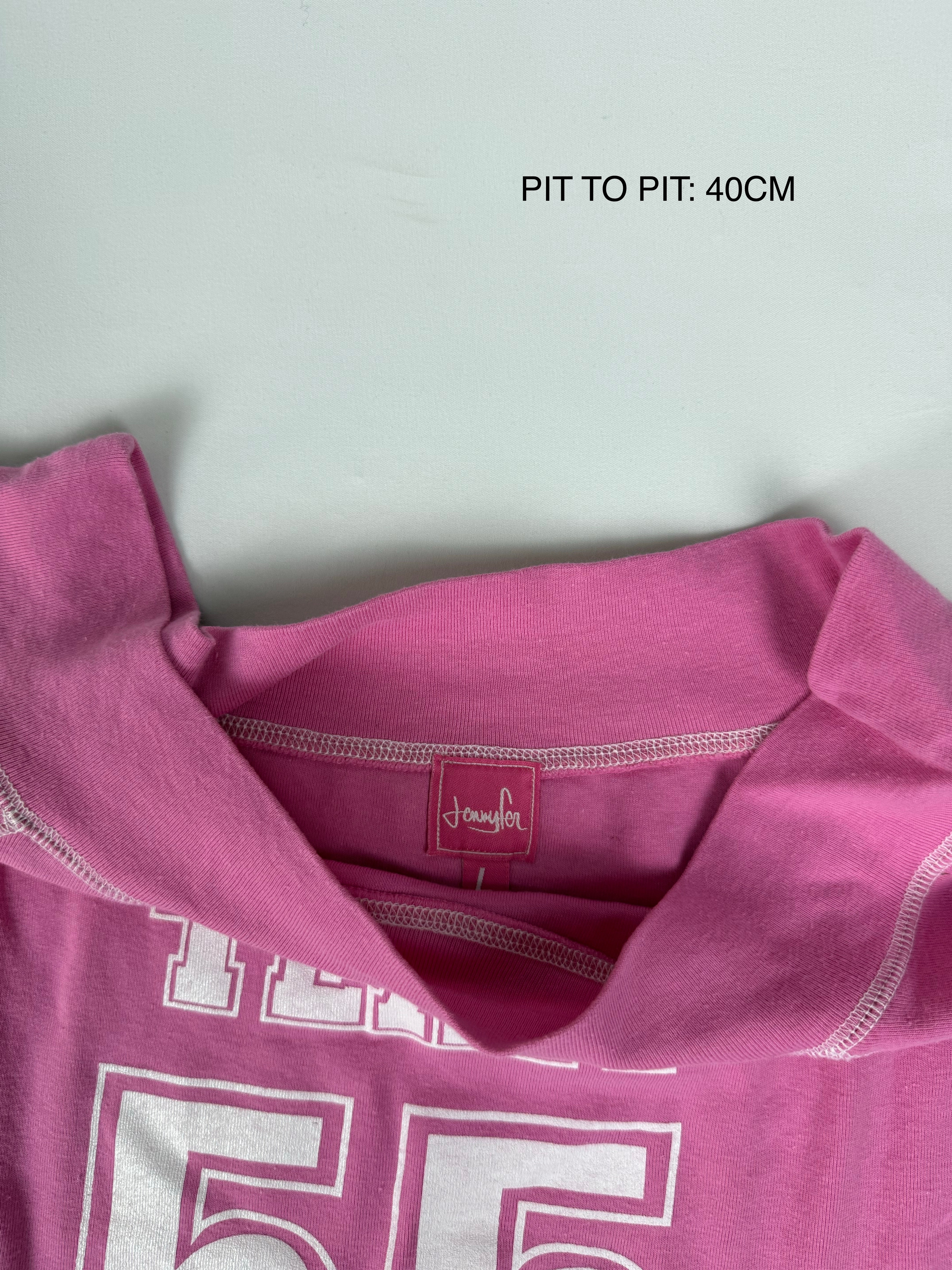 Pink activewear cotton logo tee (L)