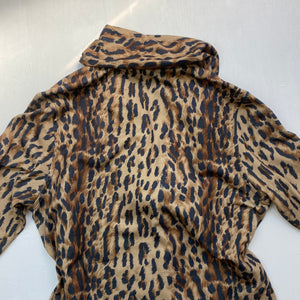 Panther print zip up office jacket (S/M)