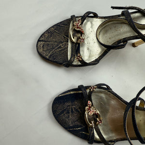 Navy butterfly charms heels (37)