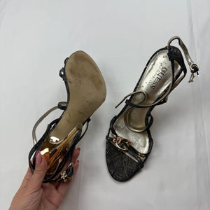 Navy butterfly charms heels (37)