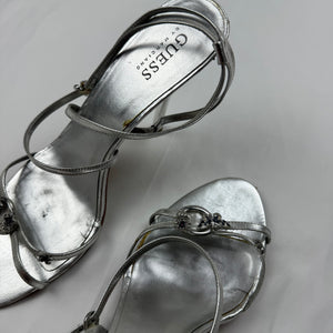 Silver butterfly charms heels (39)