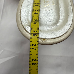 White pointed toes kitten heels mules (37)