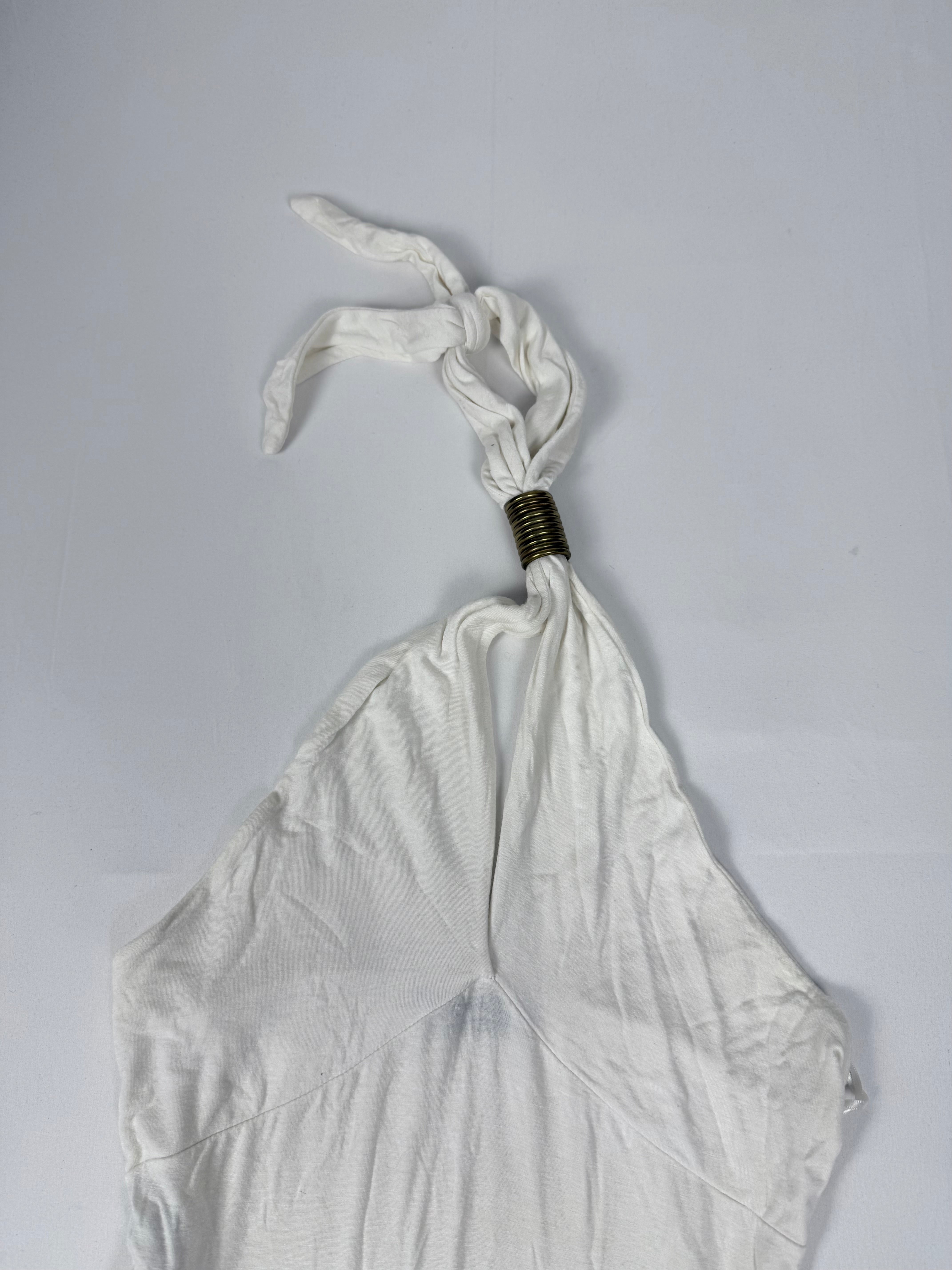 White stretchy halter top (M/L)