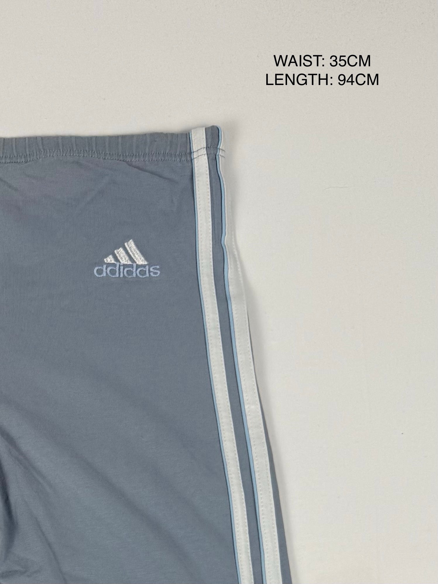 Blue low rise flare pants (S)