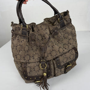 Brown maxi uni shoulder bag (28x38 cm)