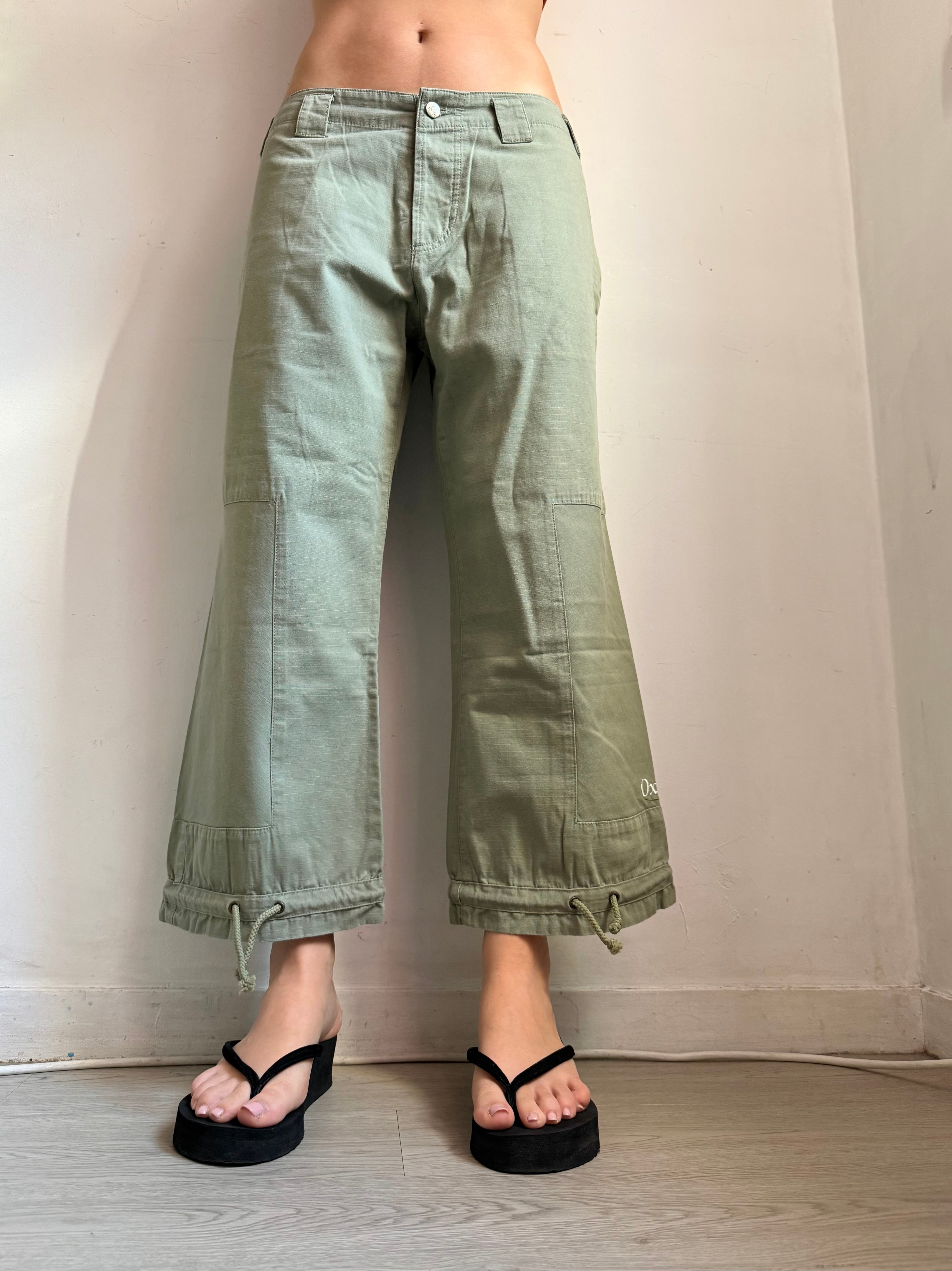 Khaki baggy capri pants (XL)