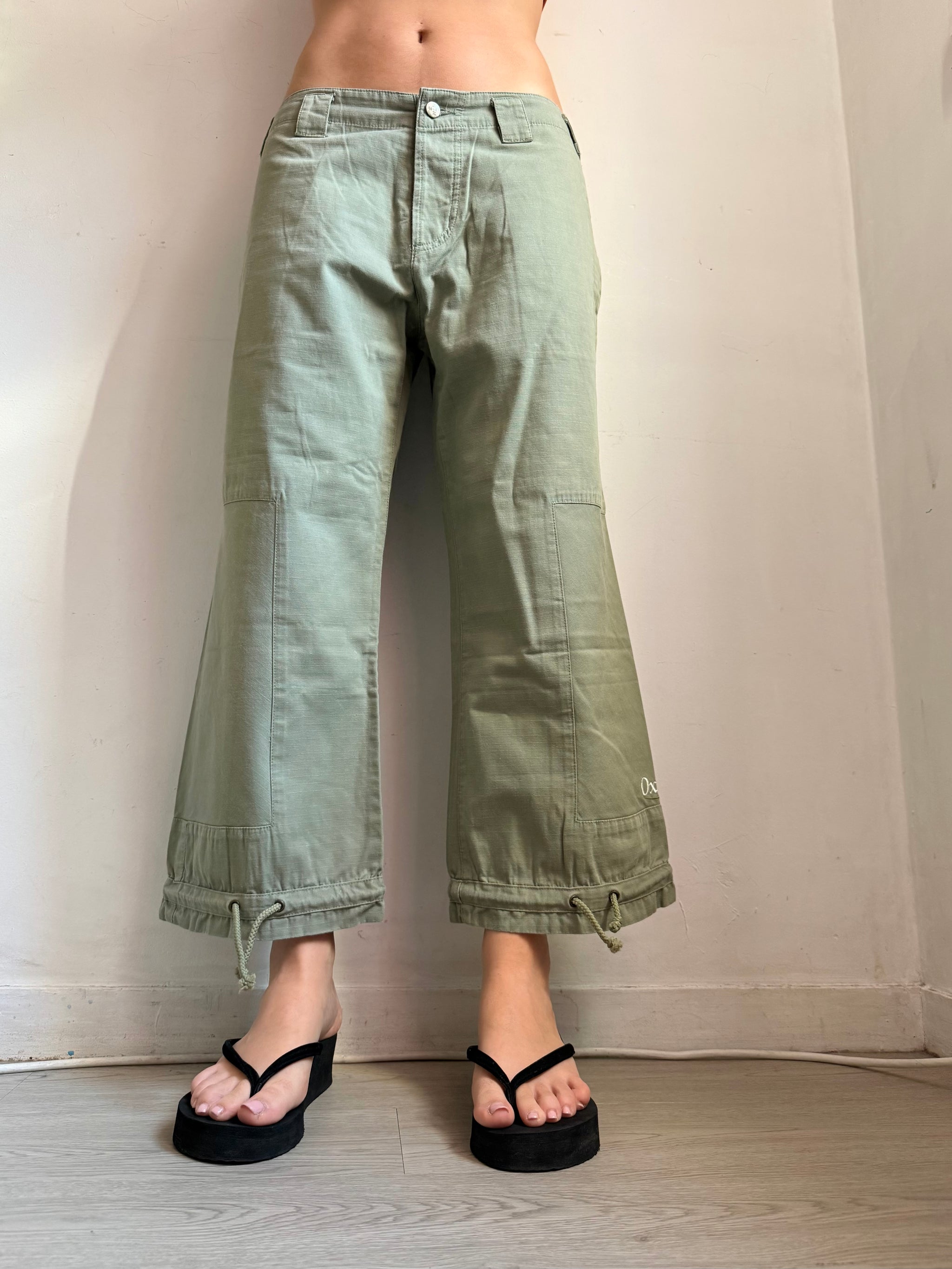 Khaki baggy capri pants (XL)