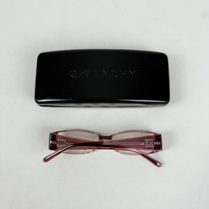 Burgundy office glasses with logo (without prescription)