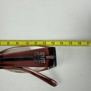 Burgundy office glasses with logo (without prescription)