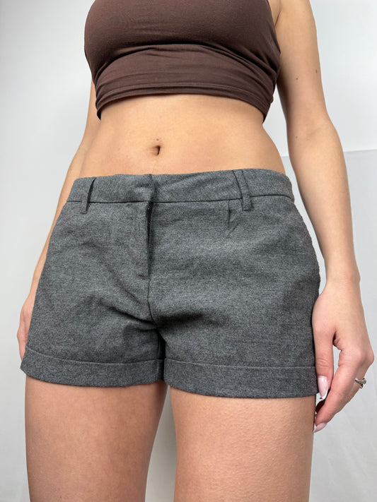 Grey low rise office winter mini short (M/L)