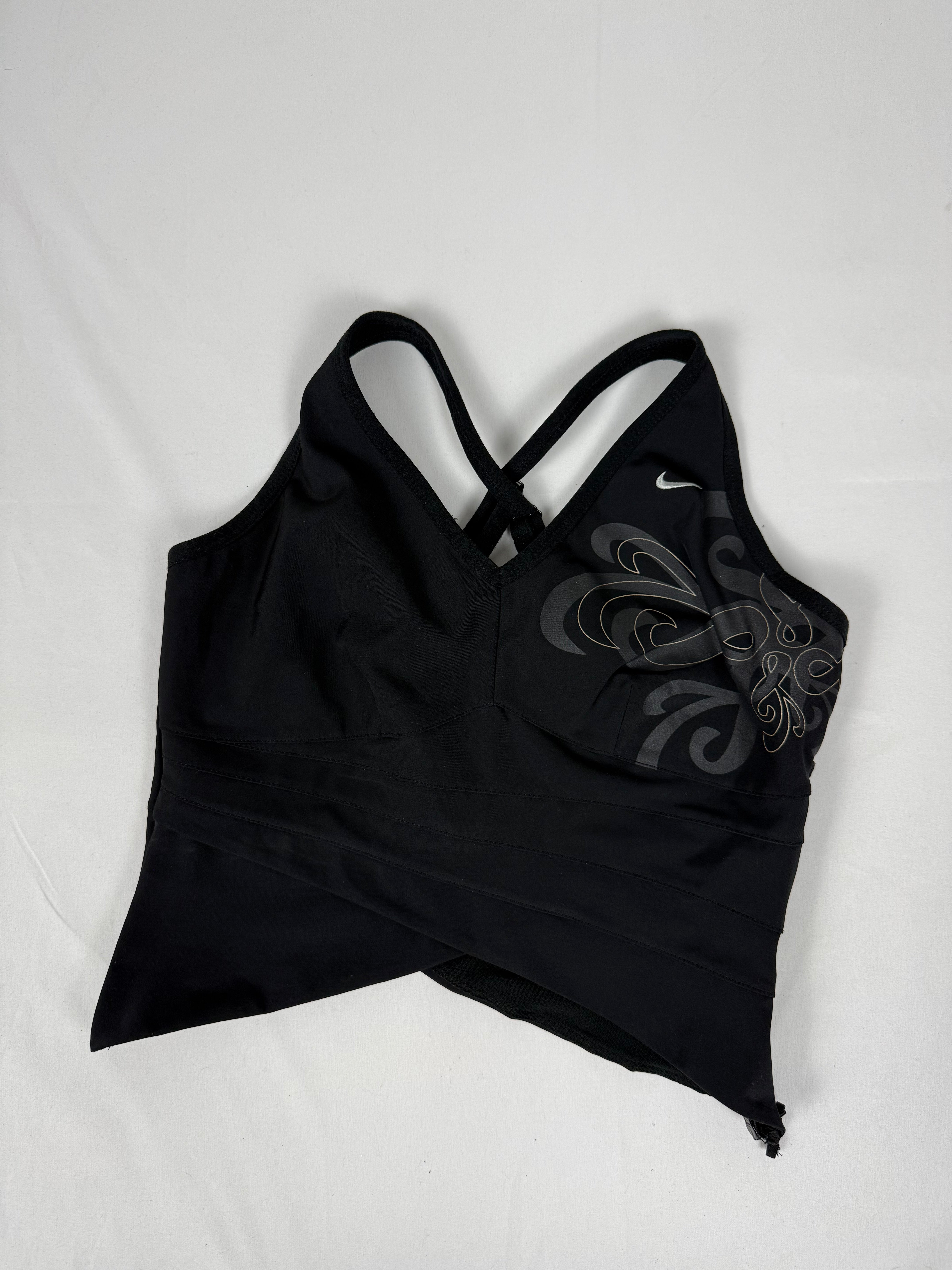 Black activewear graphic top (XS/S)
