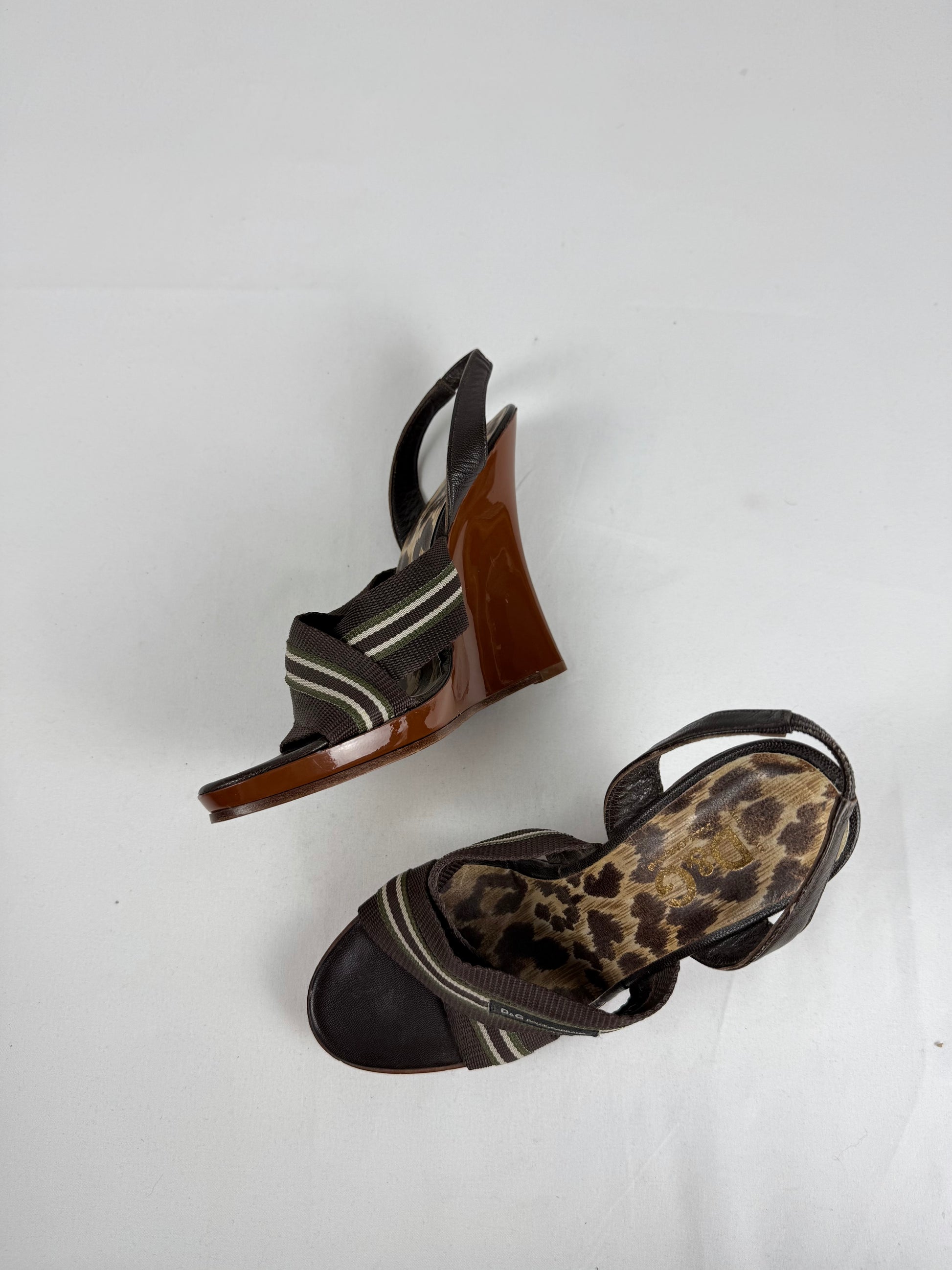 Brown wedge heels (37)