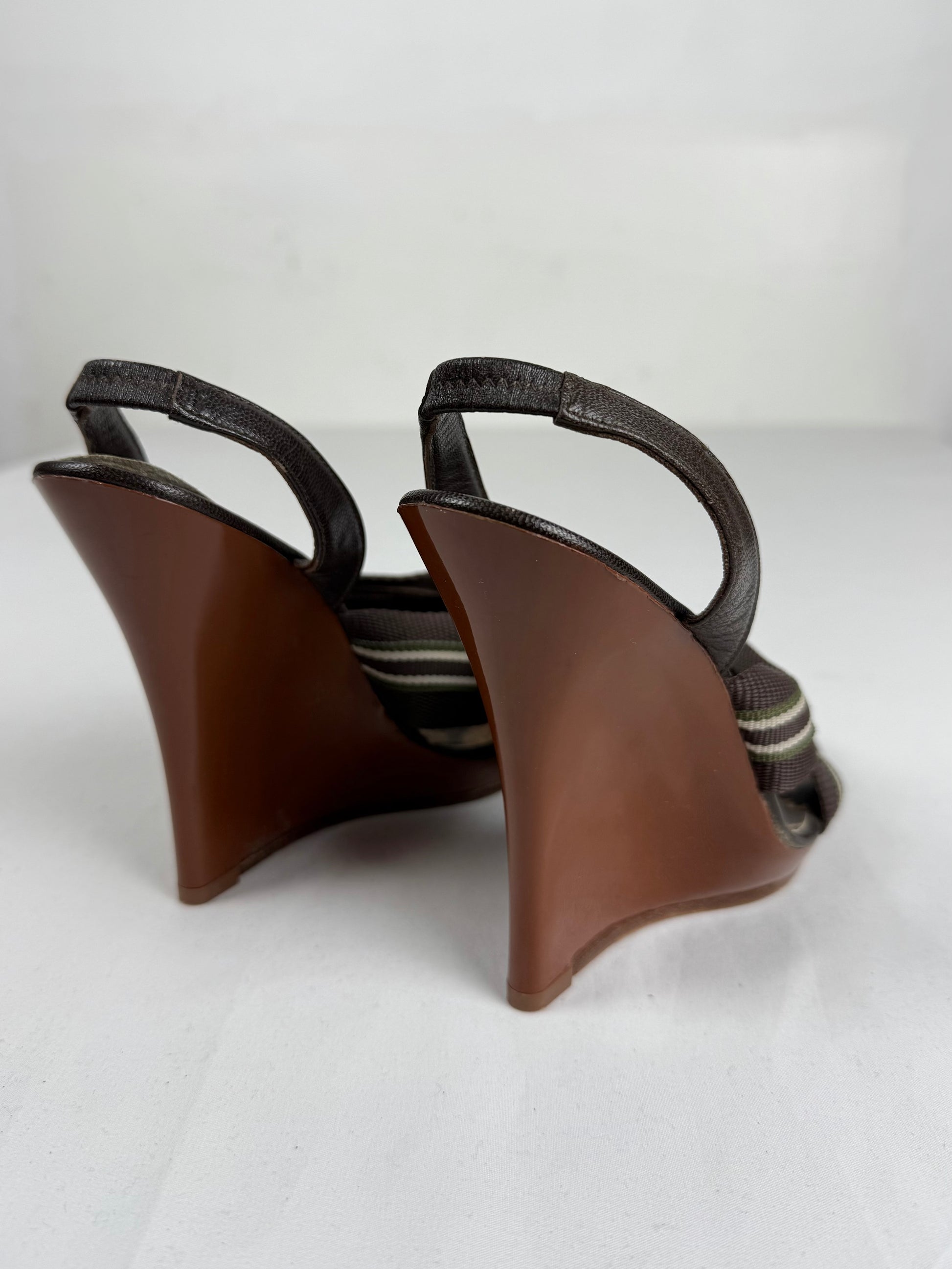 Brown wedge heels (37)