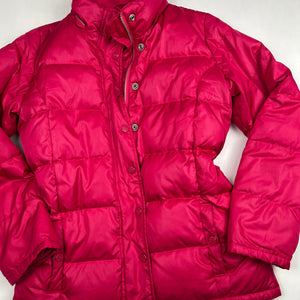 Pink y2k zip up puffer jacket (S)