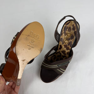 Brown wedge heels (37)