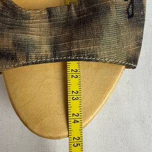 Khaki camo wedge heels mules (37)