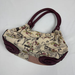 Pink graphic medium shoulder bag (20x32cm)