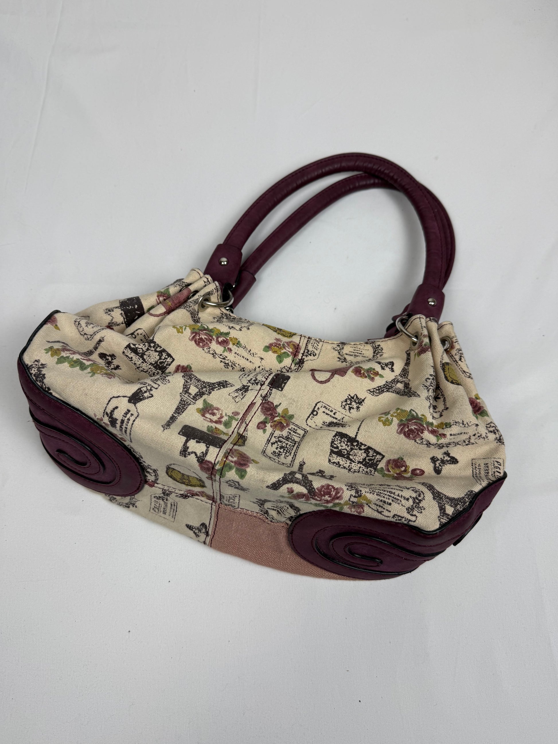 Pink graphic medium shoulder bag (20x32cm)