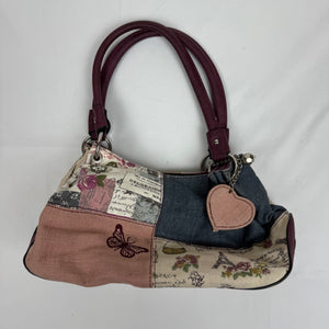 Pink graphic medium shoulder bag (20x32cm)