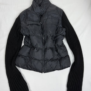 Black bi fabric puffer jumper jacket (M/L)