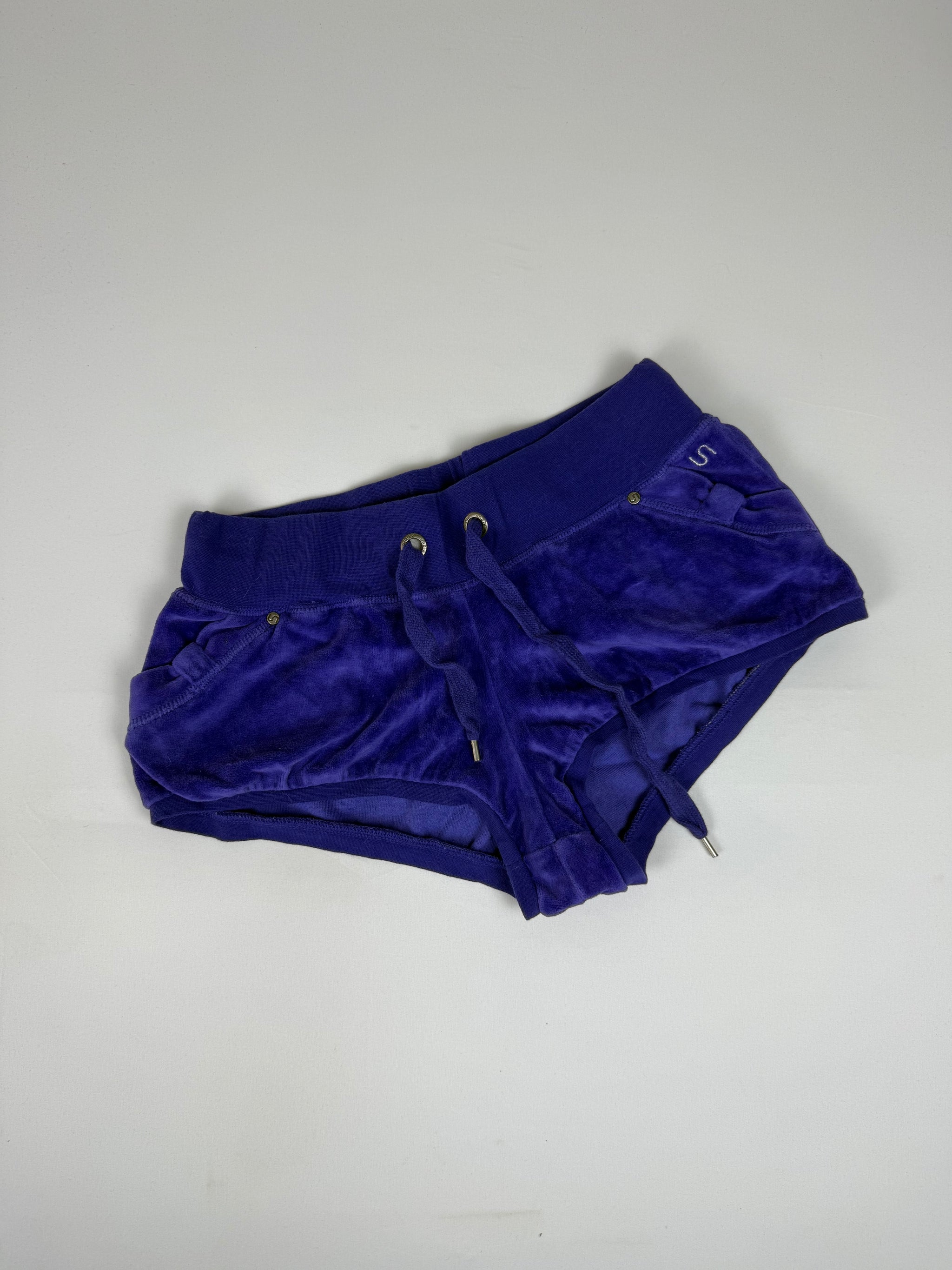 Purple velvet mini short (S)