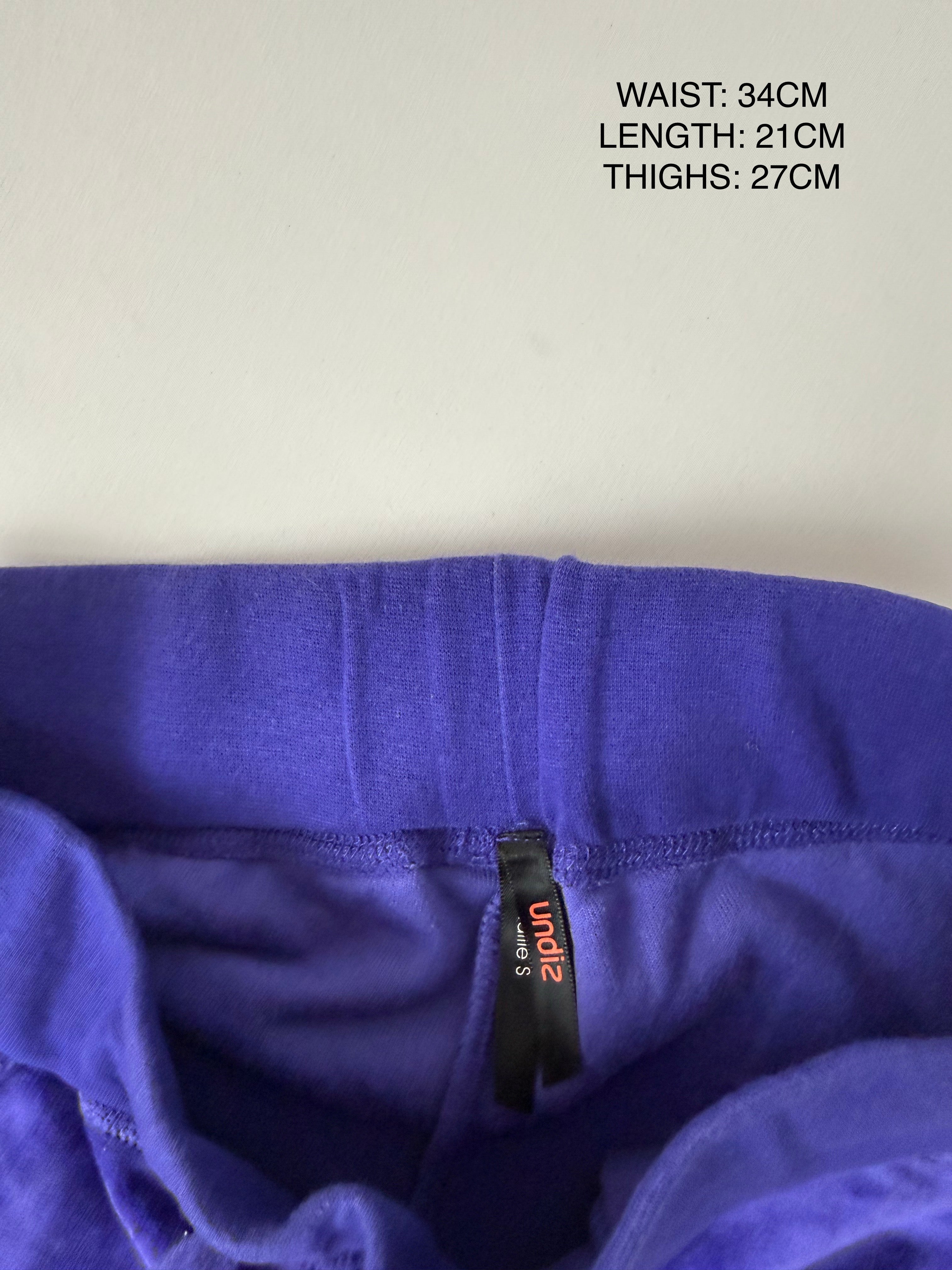 Purple velvet mini short (S)