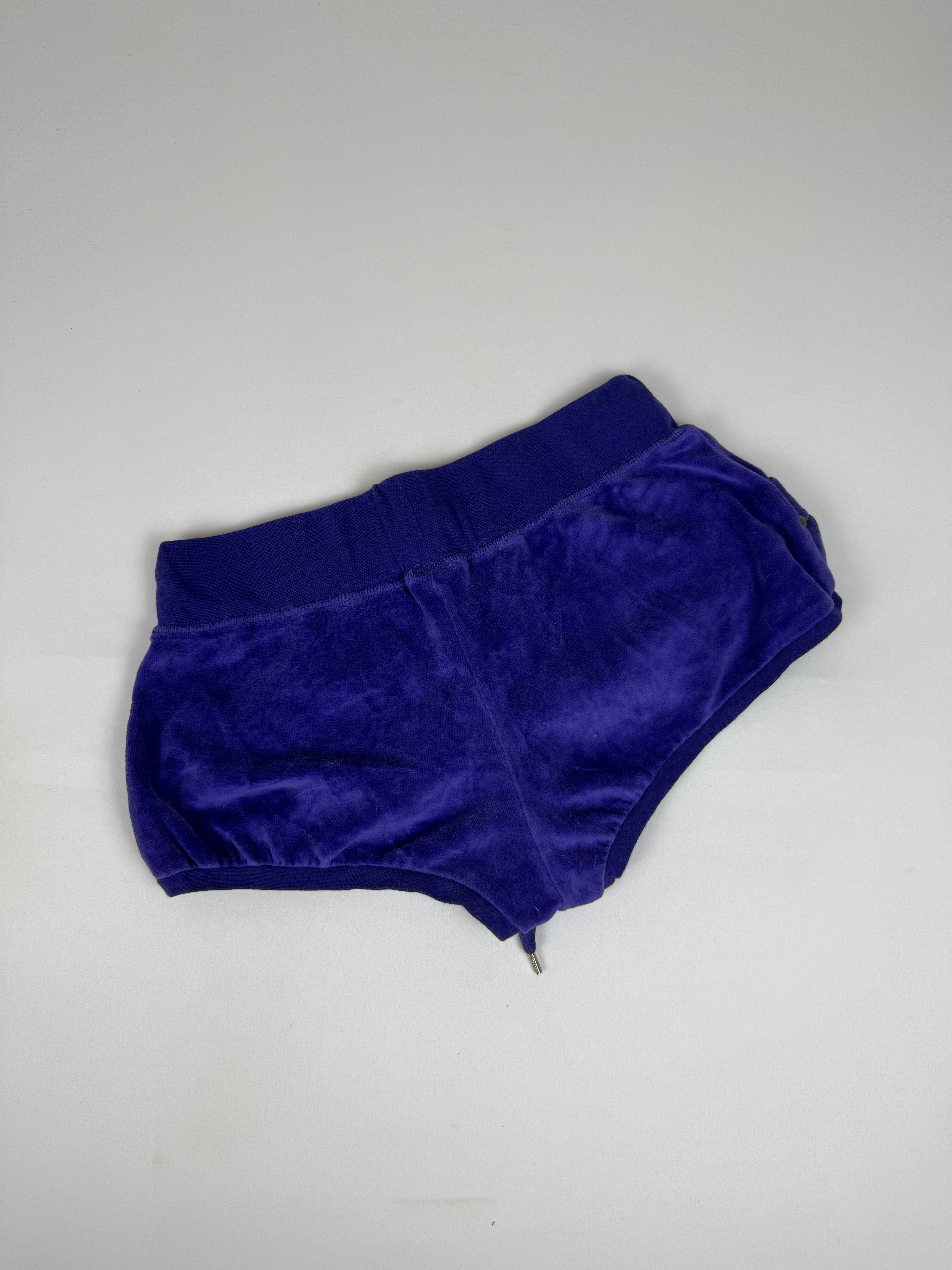 Purple velvet mini short (S)