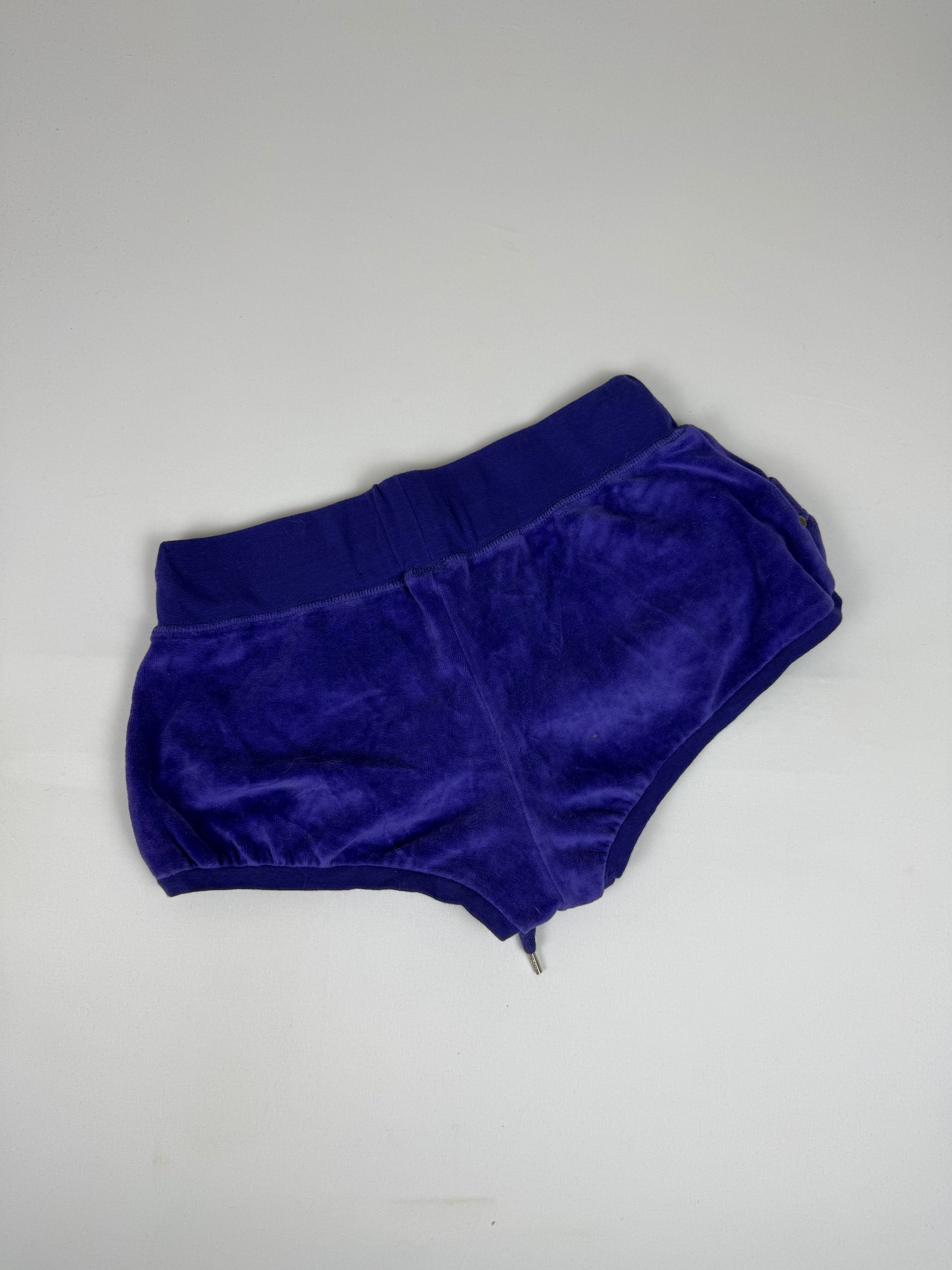 Purple velvet mini short (S)