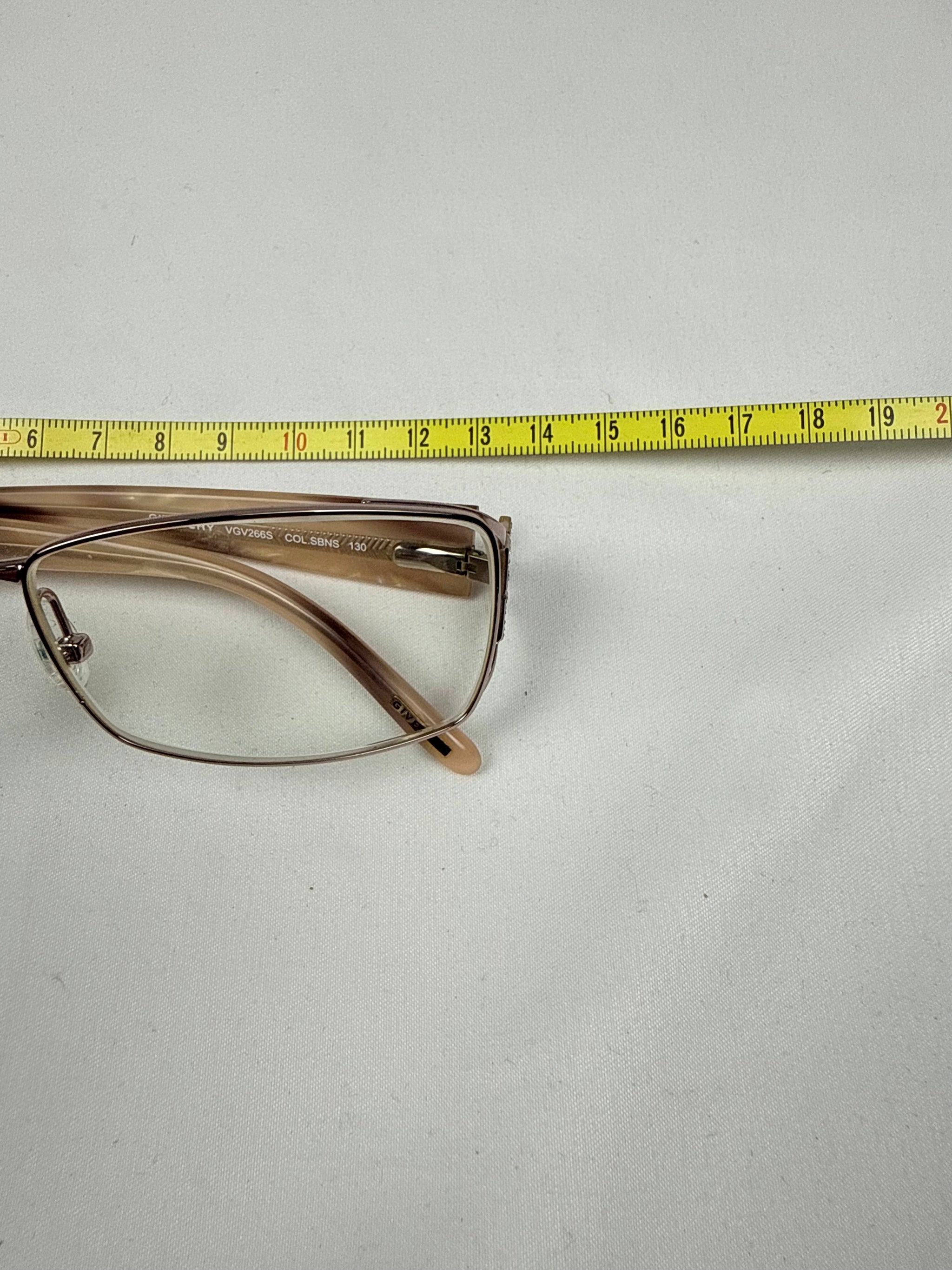 Gold office glasses rhinestones logo (with prescription)