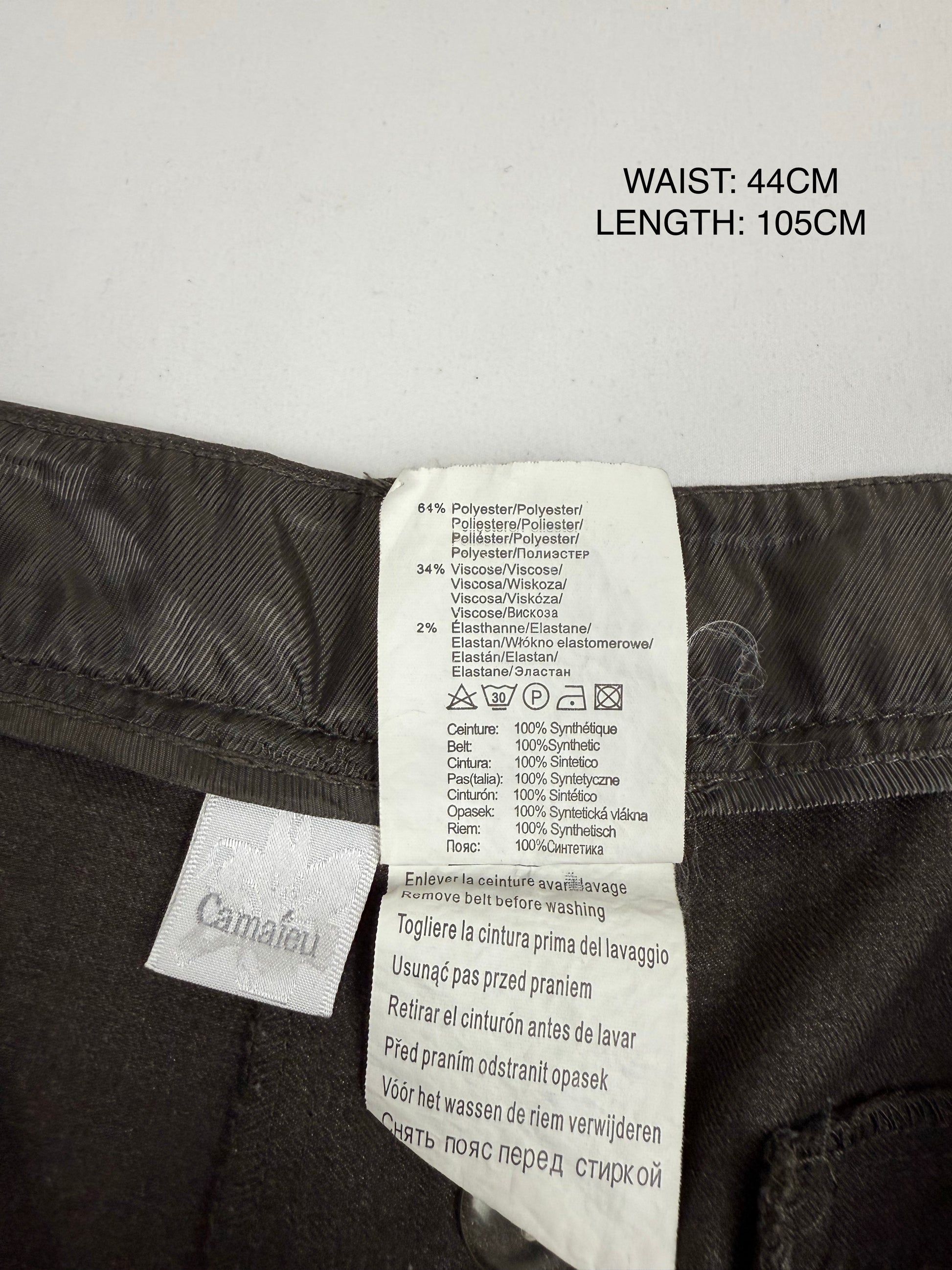 Brown low rise office flare baggy pants (XXL)