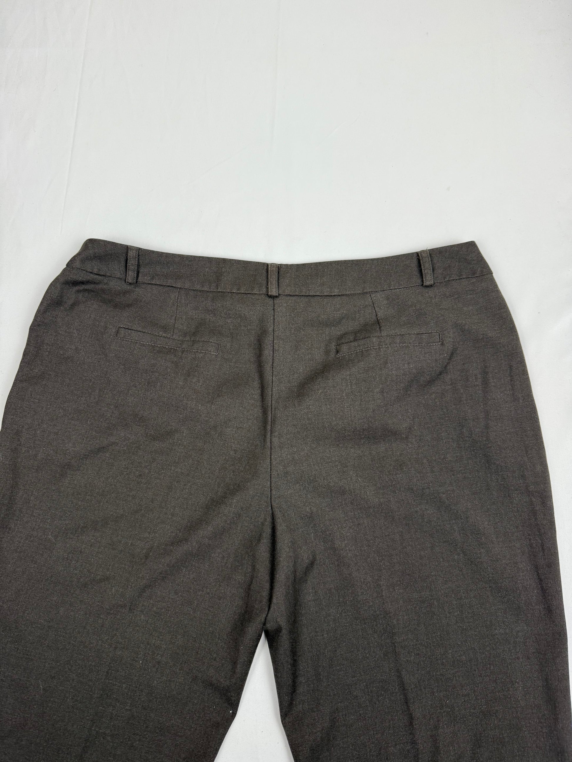 Brown low rise office flare baggy pants (XXL)