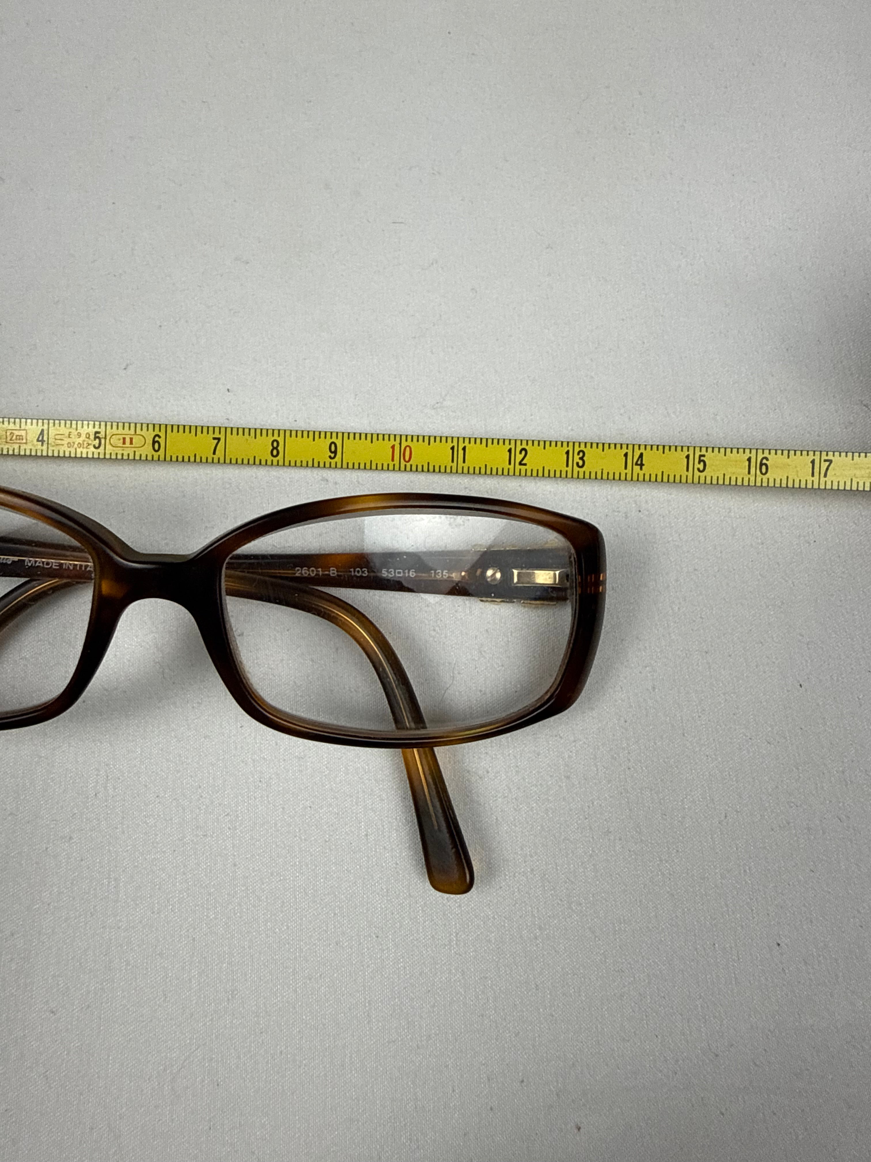 Brown & gold square office glasses (with prescription)