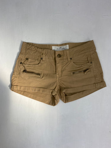 Beige utility low rise mini short (S)