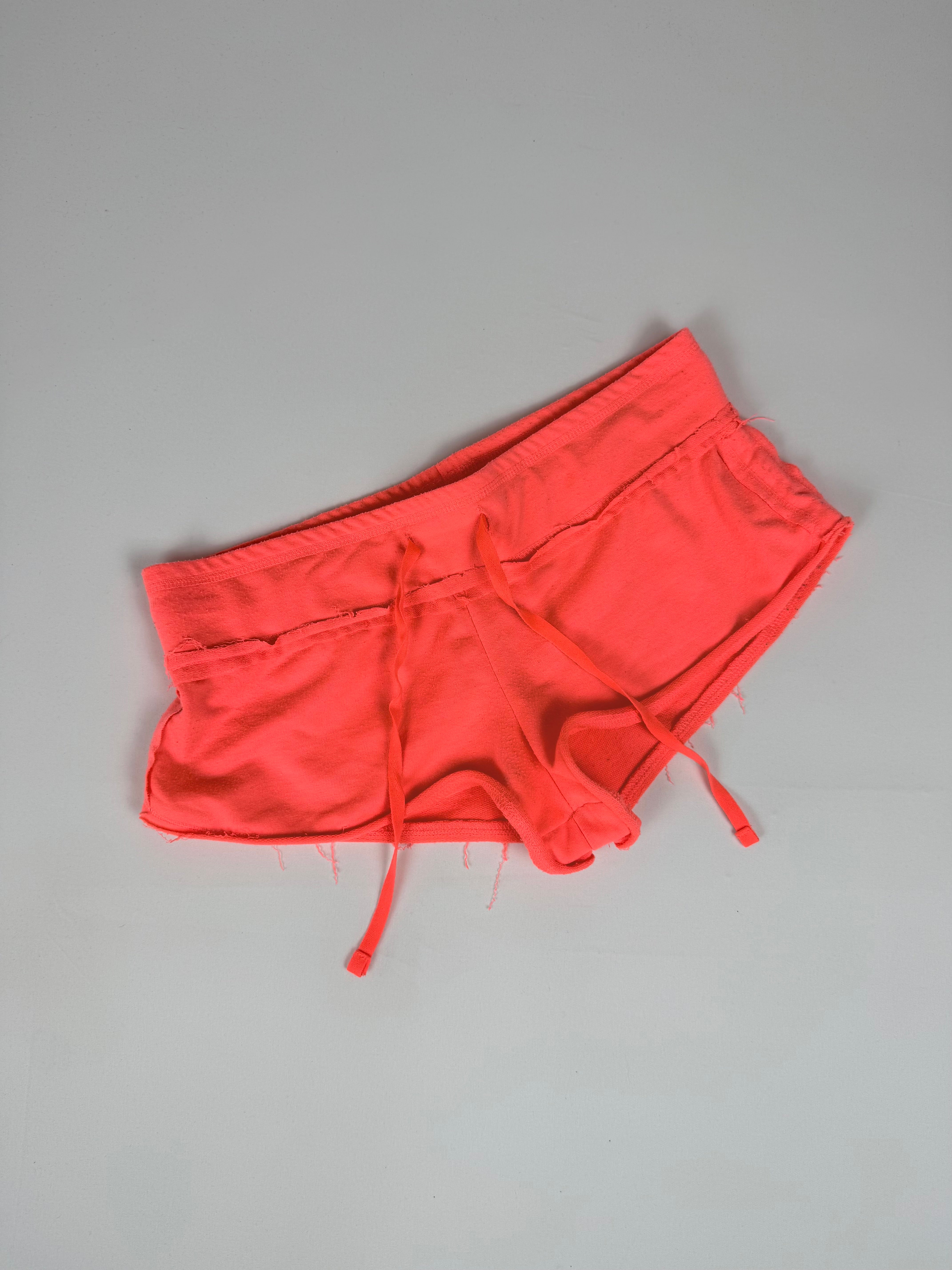 Orange neon cotton low rise mini short (S)