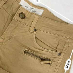 Beige utility low rise mini short (S)