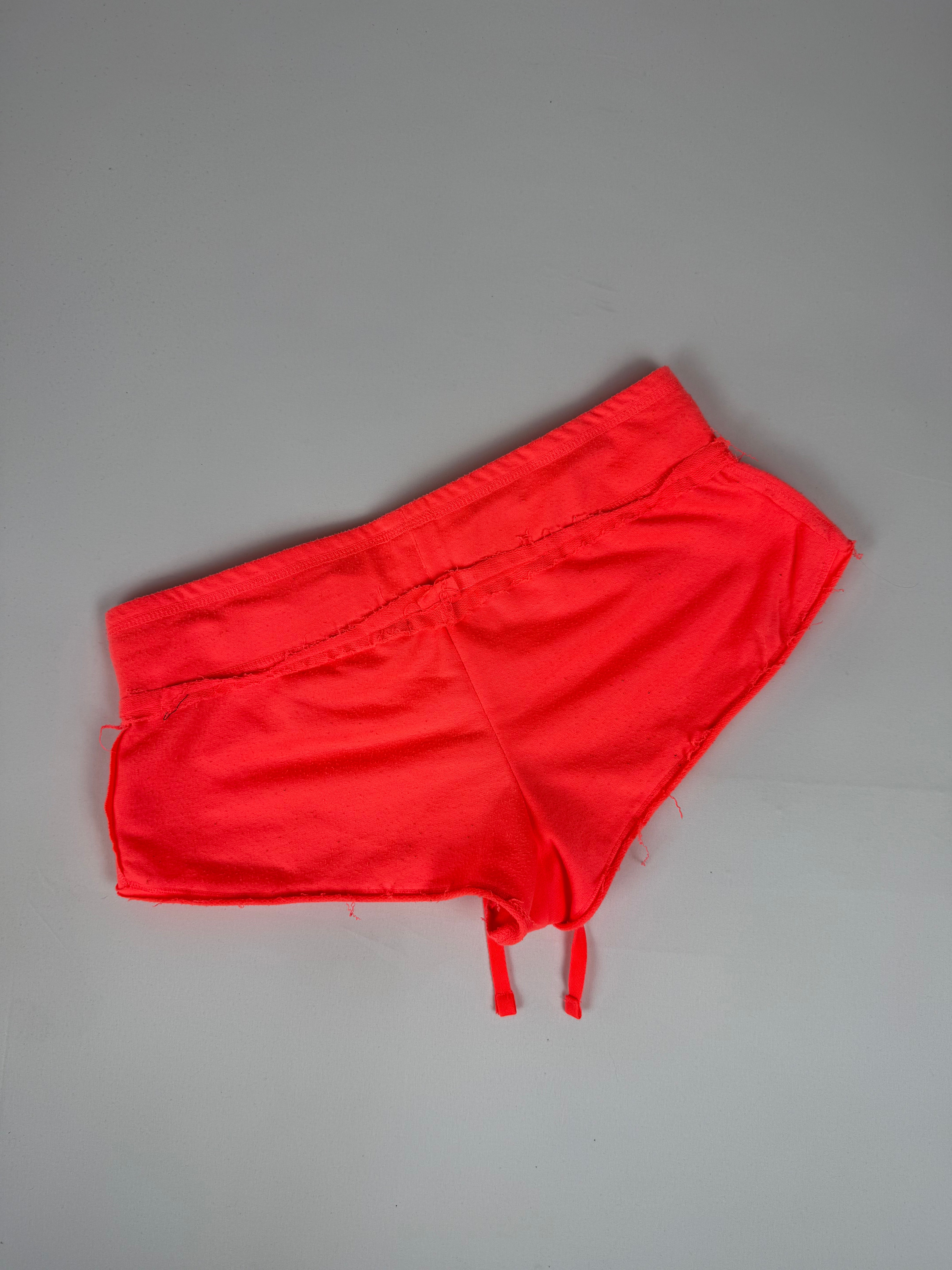 Orange neon cotton low rise mini short (S)