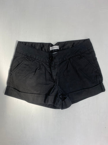 Black office low rise mini short (XS/S)