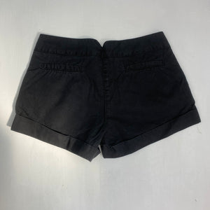 Black office low rise mini short (XS/S)