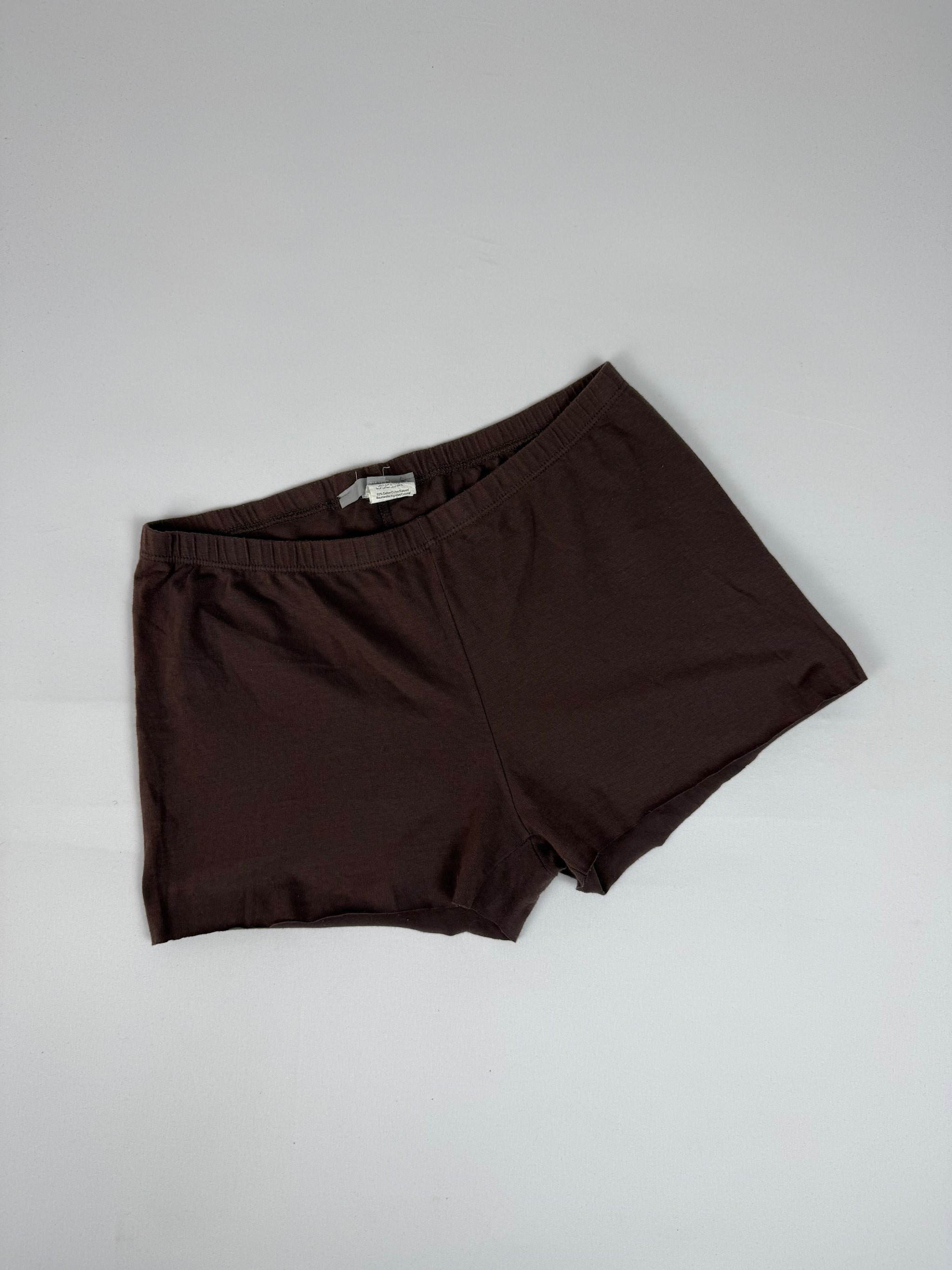 Brown cotton mini short (S)