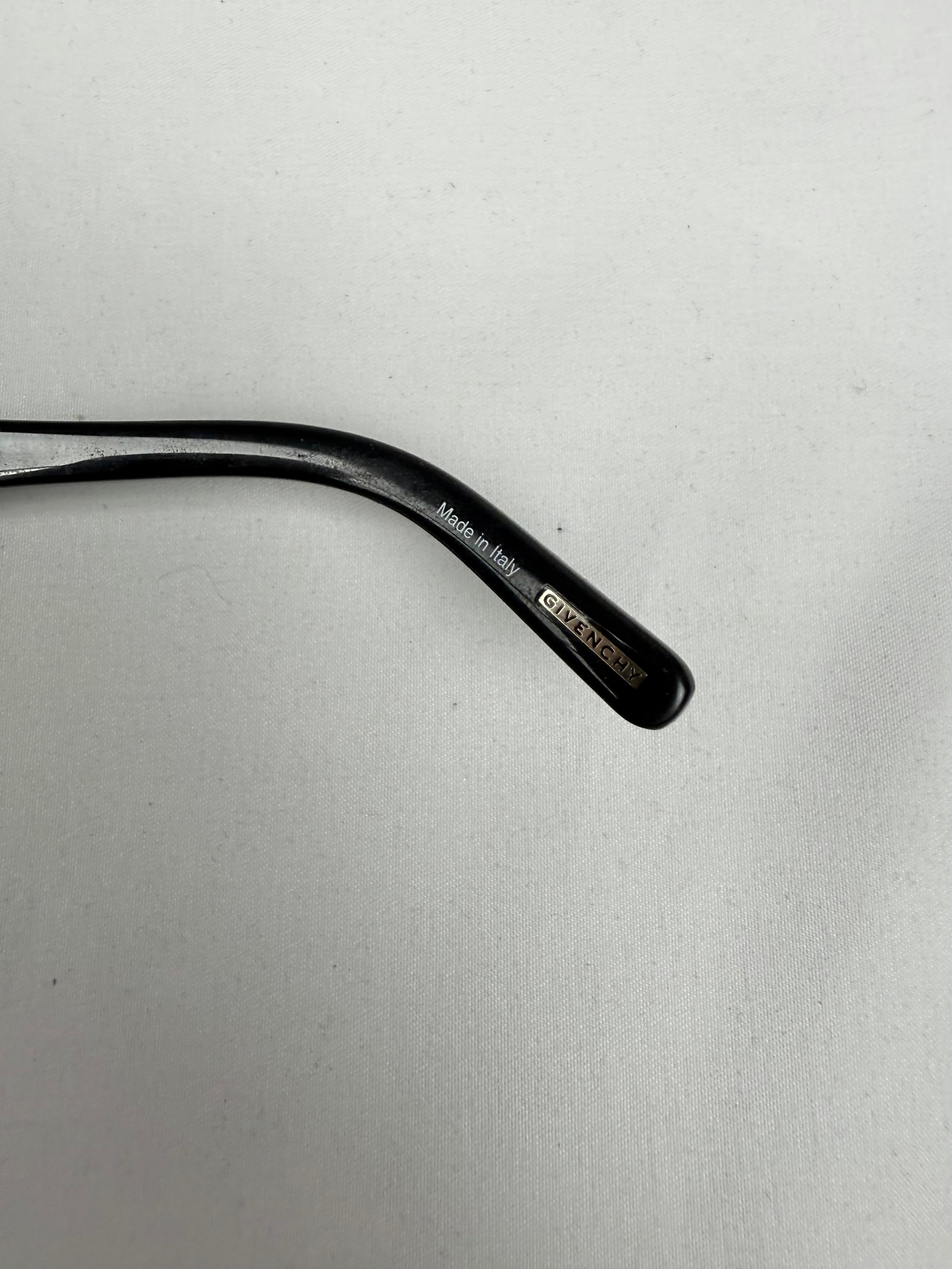 Black office glasses rhinestones logo (with prescription)