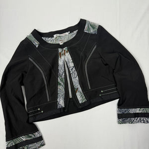 Black zip up long sleeves top (L)