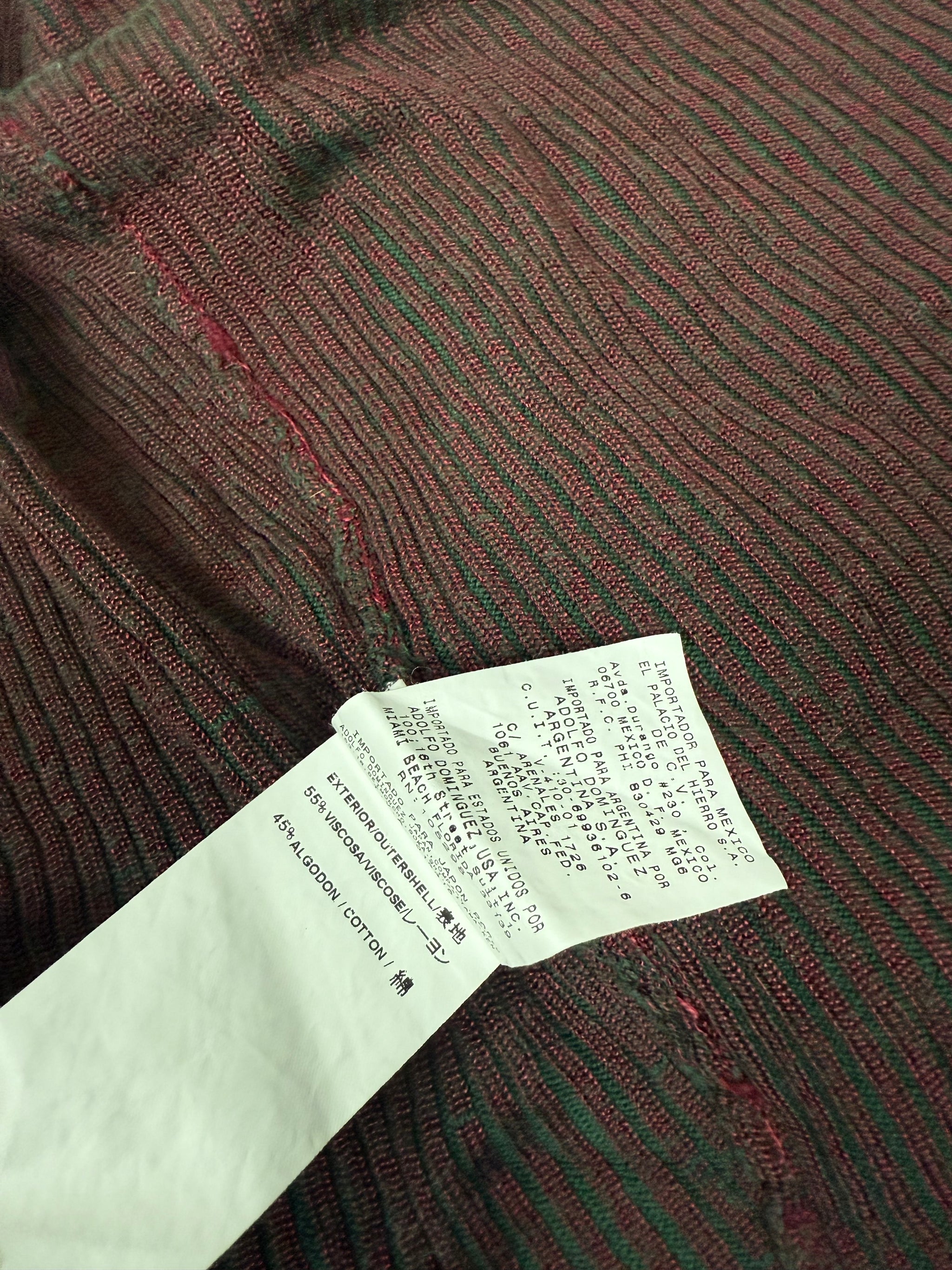 Burgundy red ribbed cardigan jumper (One size)