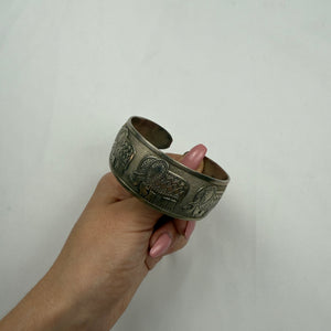 Inox & wood bangle bracelet