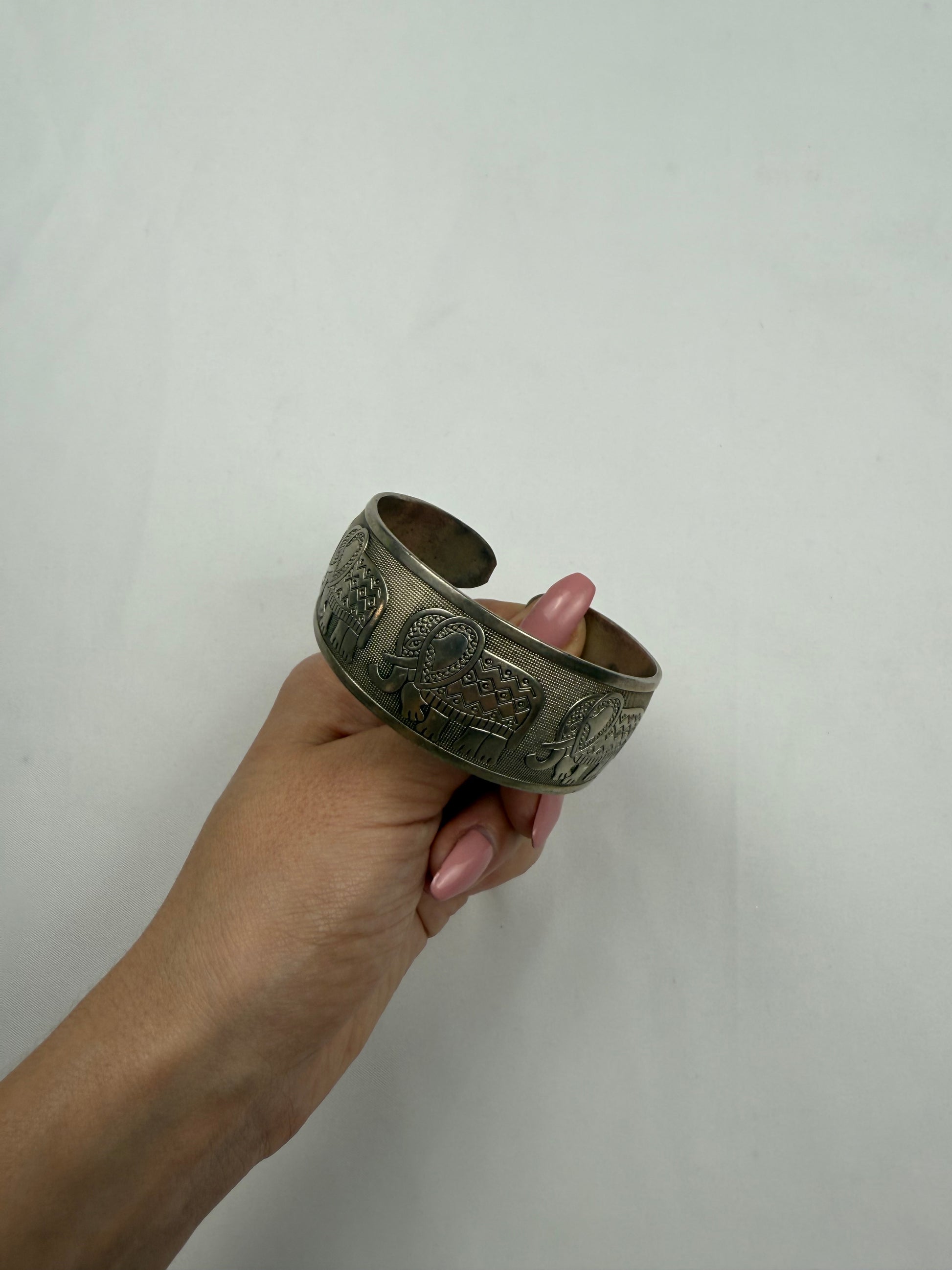 Inox & wood bangle bracelet
