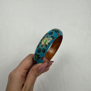 Inox & wood bangle bracelet