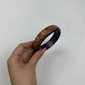 Inox & wood bangle bracelet