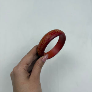 Inox & wood bangle bracelet